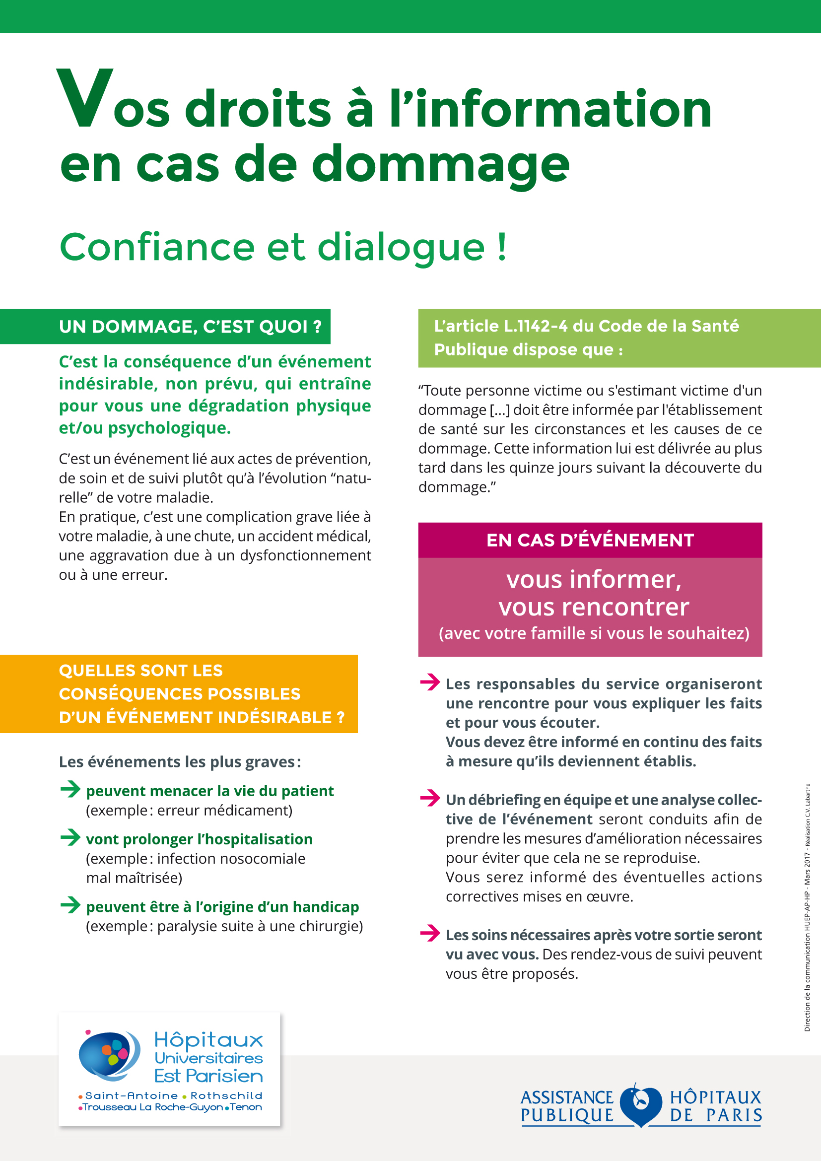 Vos droits à l'information en cas de dommage