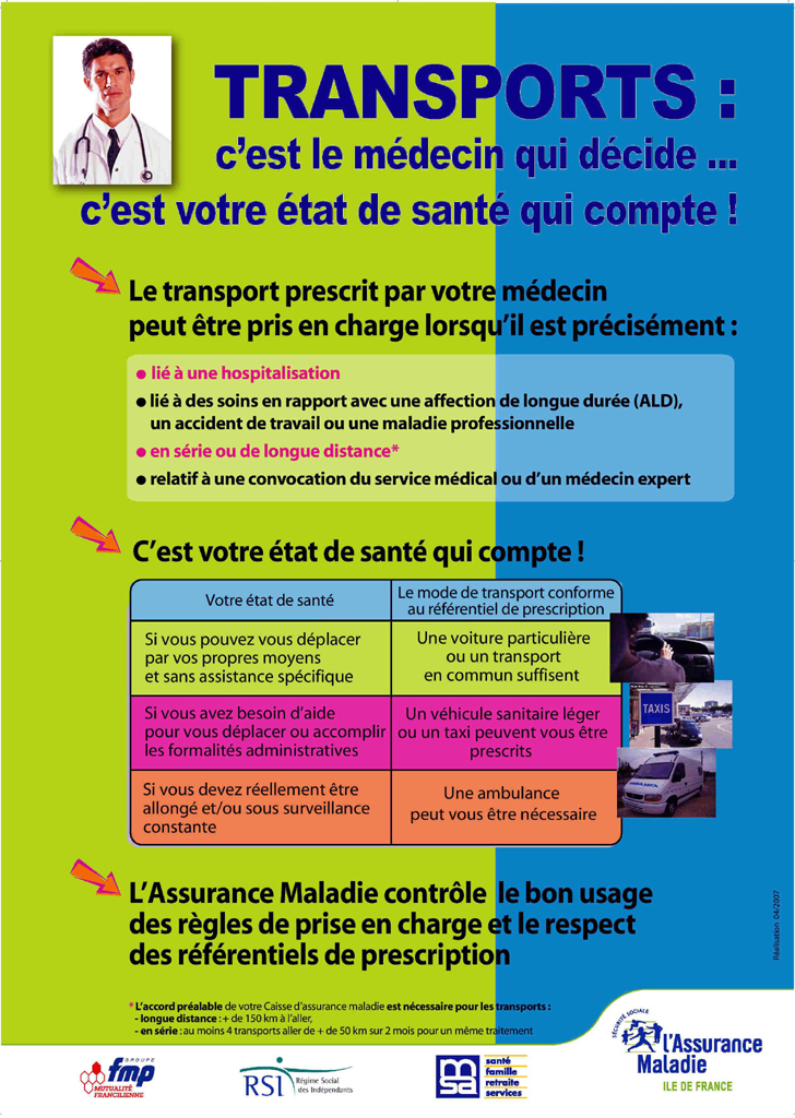 Affiche transports Ameli